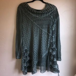 Green winter dress